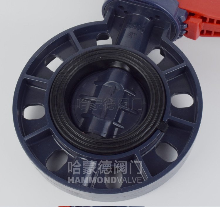 UPVC手柄蝶阀/PVC手柄蝶阀