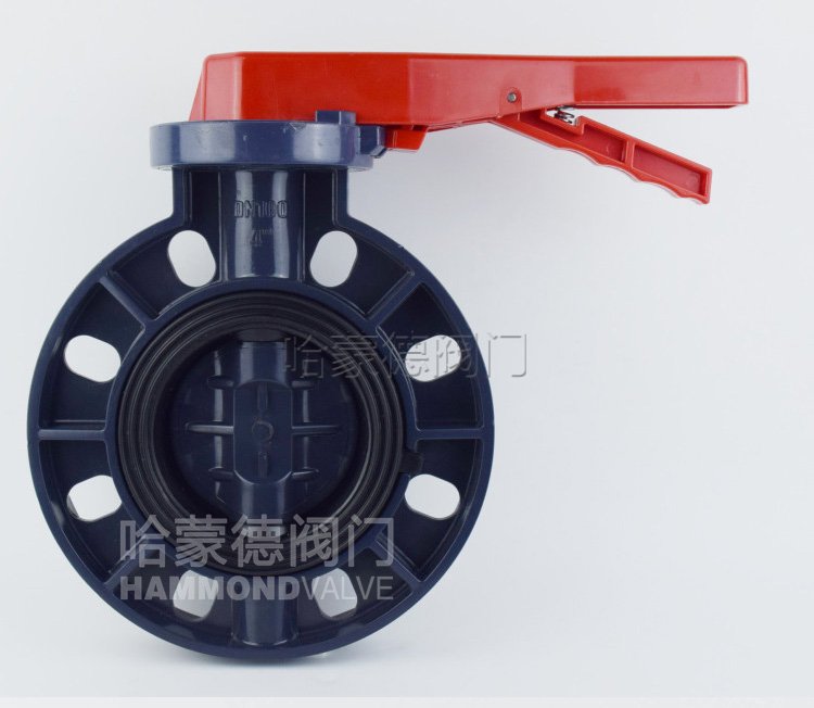 UPVC手柄蝶阀/PVC手柄蝶阀